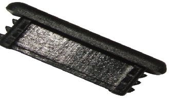 Channel end caps 21 x 41 Black