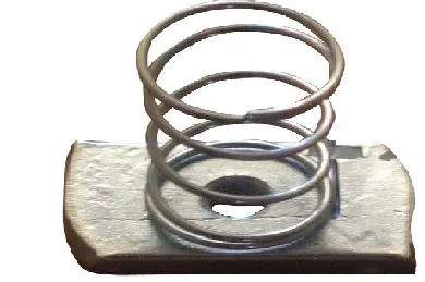 Long Spring Channel Nuts M5 BZP
