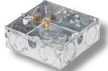 Switch & Socket Boxes 1 Gang x 25mm deep (galvanised)