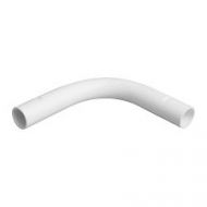 Plastic Solid Bends 25mm White