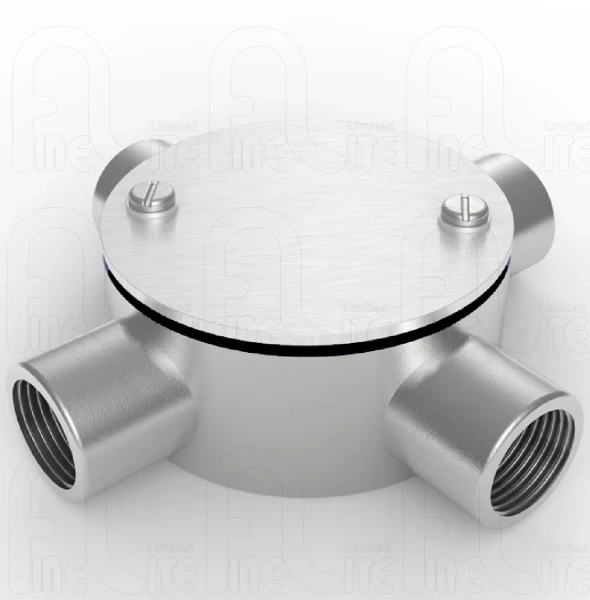 Circular Box 4 Way 20mm Stainless Steel (304)